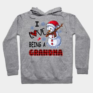 Chirstmas Snowman I Love Being A Grandma Hoodie